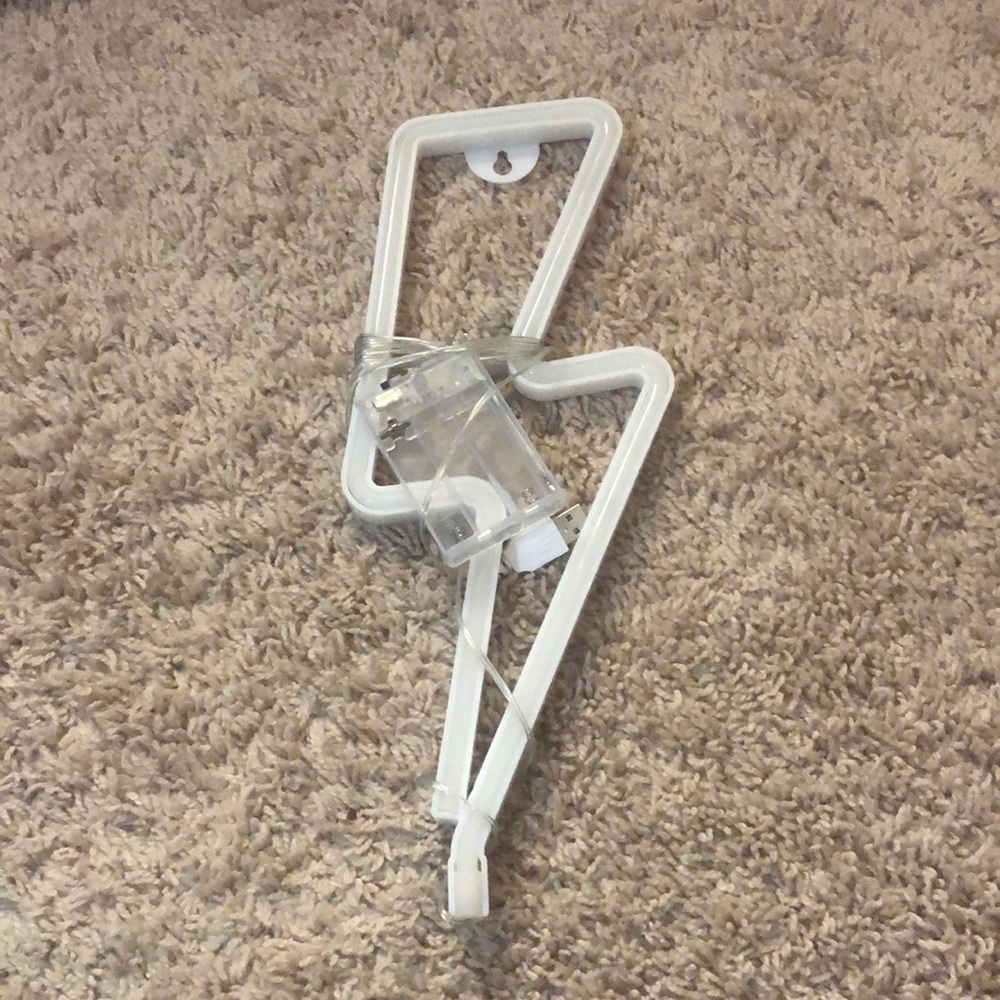 Lightning bolt neon sign